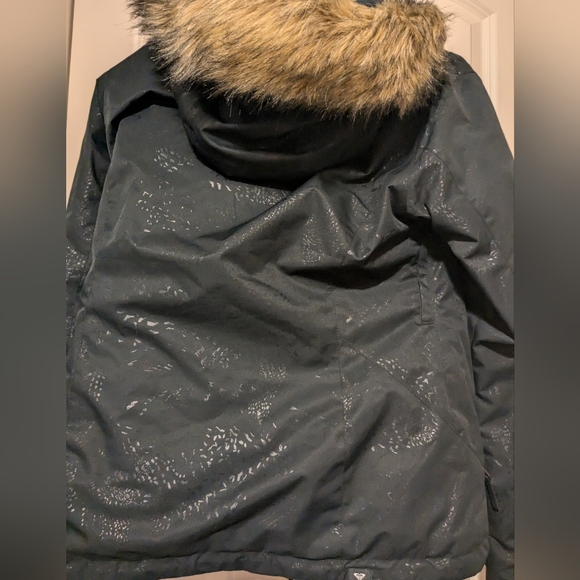Women's Roxy Jet Ski Black Arrow Feel Emboss Snow Jacket, Size Large - Picture 5 of 10